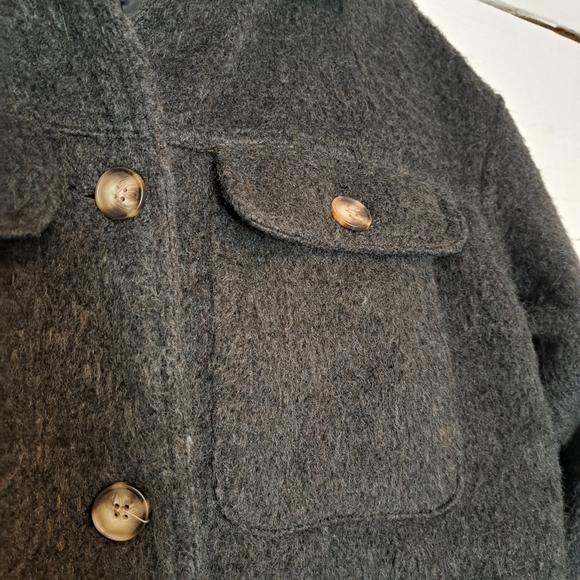 Universal Thread Womens Wool Oversized Brushed Shirt Jacket Size Xtra Small Grey - Picture 3 of 7